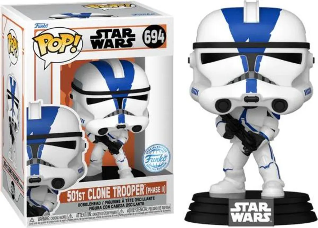 Funko POP Star Wars 694 501st Clone Trooper Phase II : l'Armée Idéale