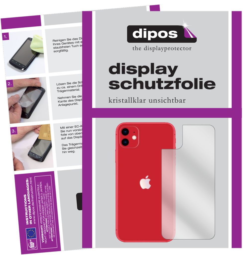 dipos I 2x Film de protection transparent compatible avec Apple iPhone 15  Pro Max Film