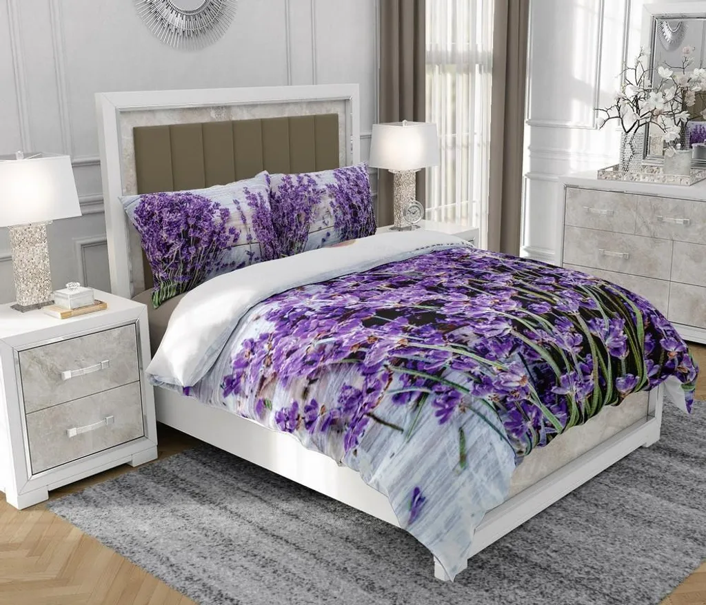 Letto Matrimoniale Biancheria 200x200 Cm 3 Pezzi - Cotone 100% Con Tecnologia U-Zip Grigio Nuvola
