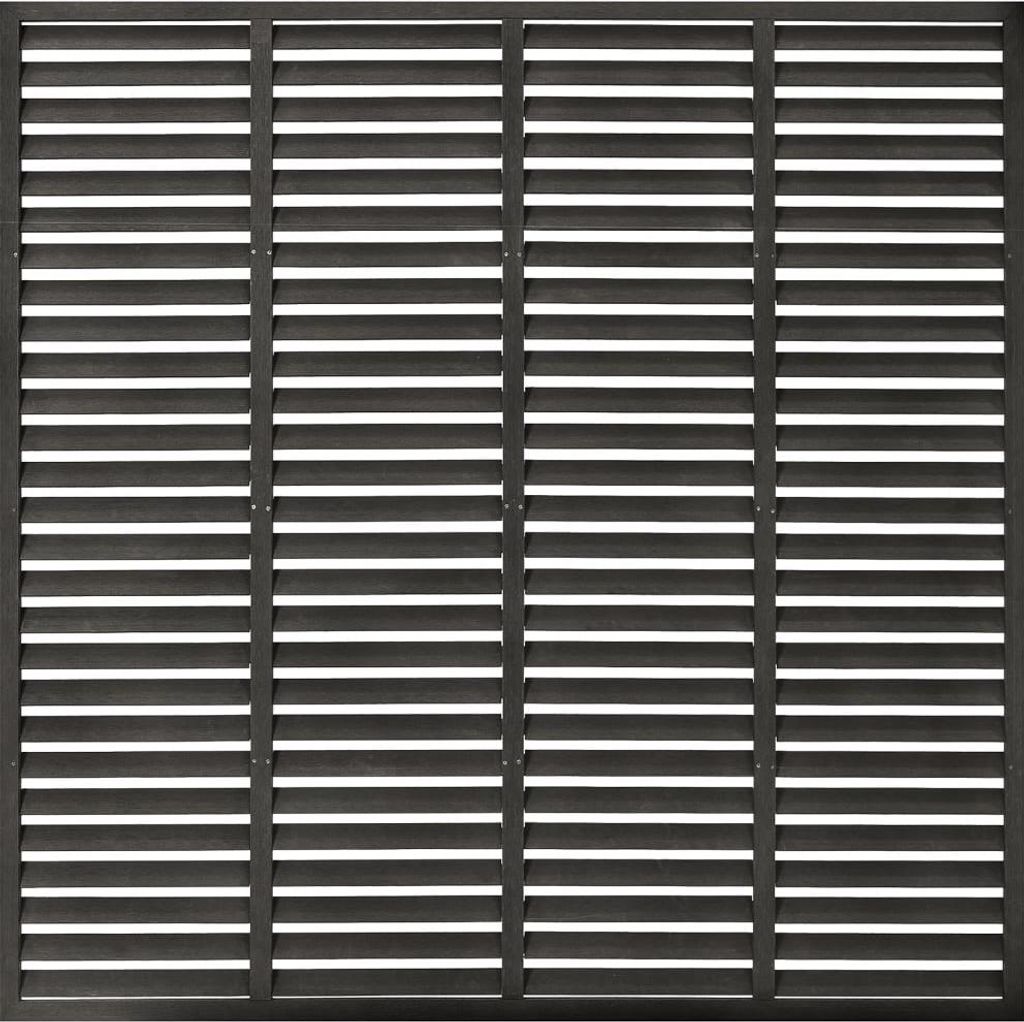 vidaXL Lamellenzaun WPC 180x180 cm Dunkelgrau Produktbild 