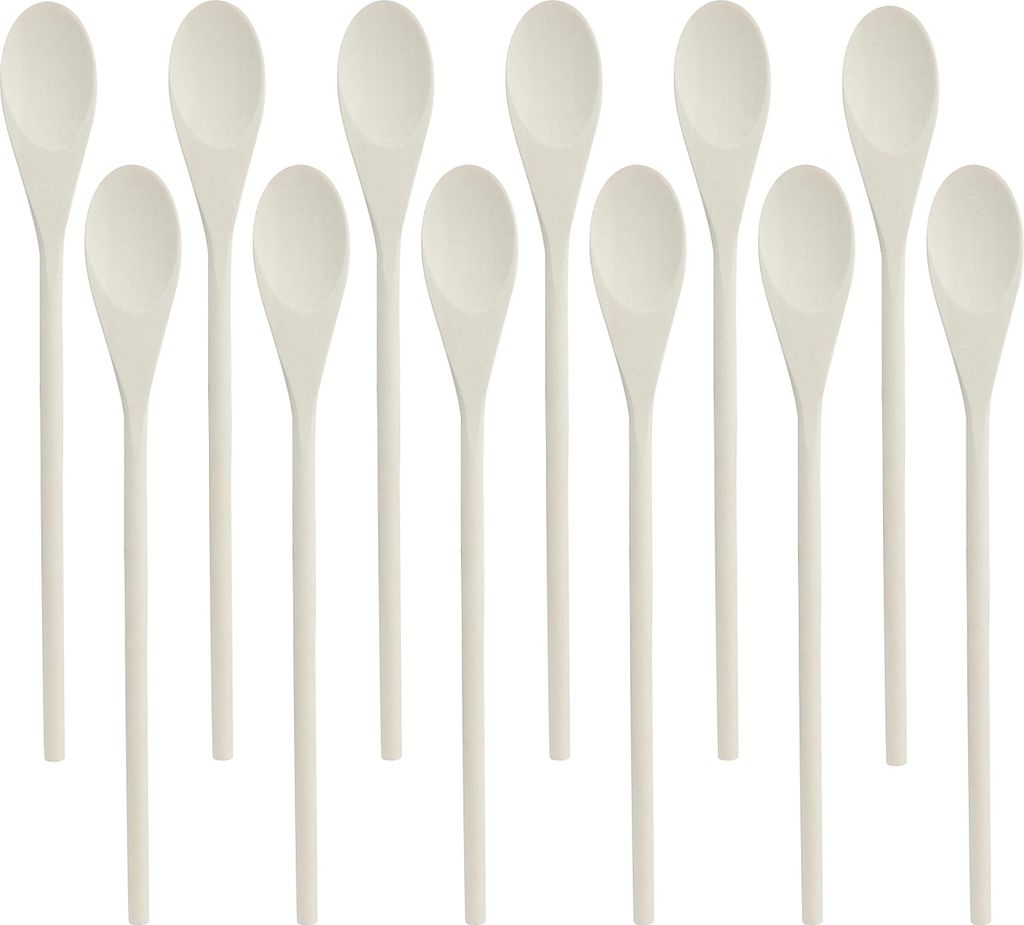 Belle Vous 12er Pack Kochlöffel aus Holz 3,9 x 30,2cm - Naturbelassene Antihaft Kochlöffel Holz Set Mehrzweck Holzlöffel Set - Rührlöffel Holz...