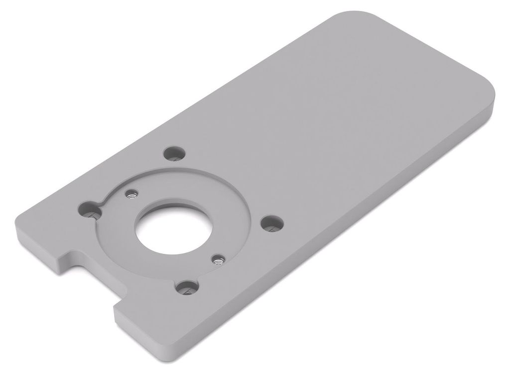 PRIWAS Grundplatte/Adapterplatte XL-Version für Kopierhülsen passend für Metabo FMV 18 LTX BL 8 | Vergrößerte Gleitplatte passend für Metabo ...