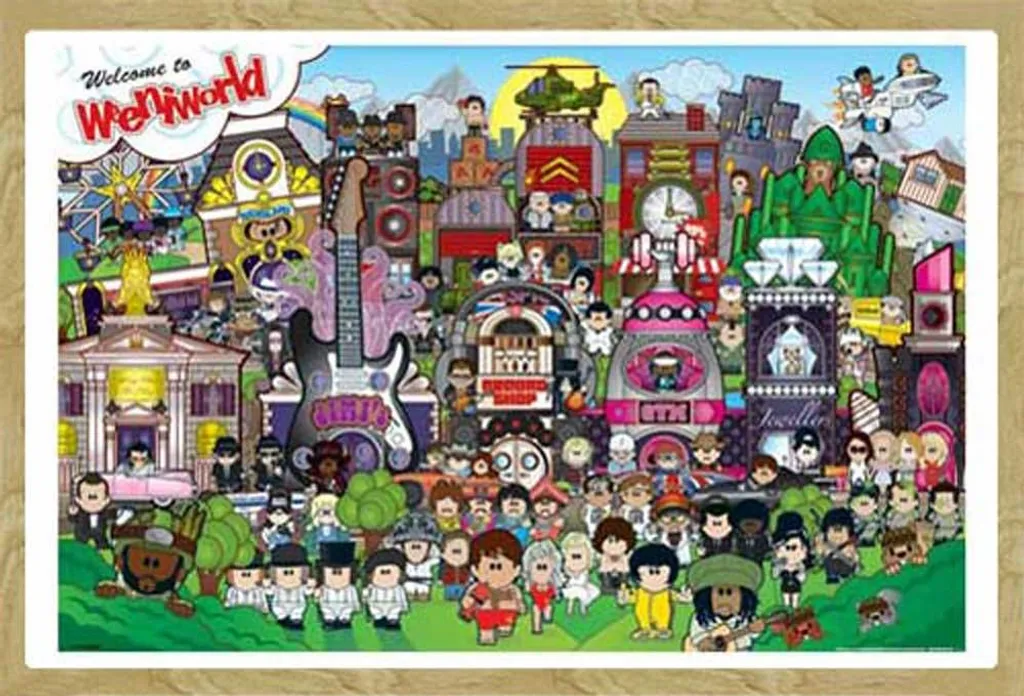 Affiche Weenicons Weeniworld sous cadre interchangeable Shinsuke MDF hêtre