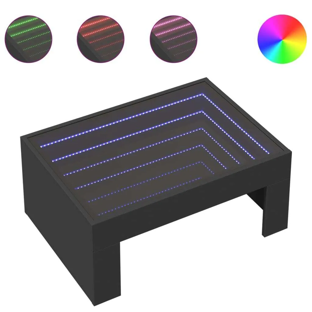 Tavolino Infinity LED Nero 70x50x30 cm | Atmosfera e Relax Infinity