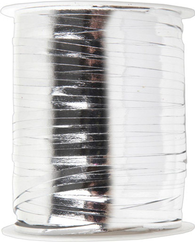 Weihnachts-Geschenkband silberfarben 25m - Einheitsgröße