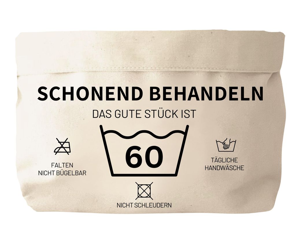 Geschenkkorb Schonend behandeln das Gute Stück ist 60 für runden Geburtstag zum Befüllen 