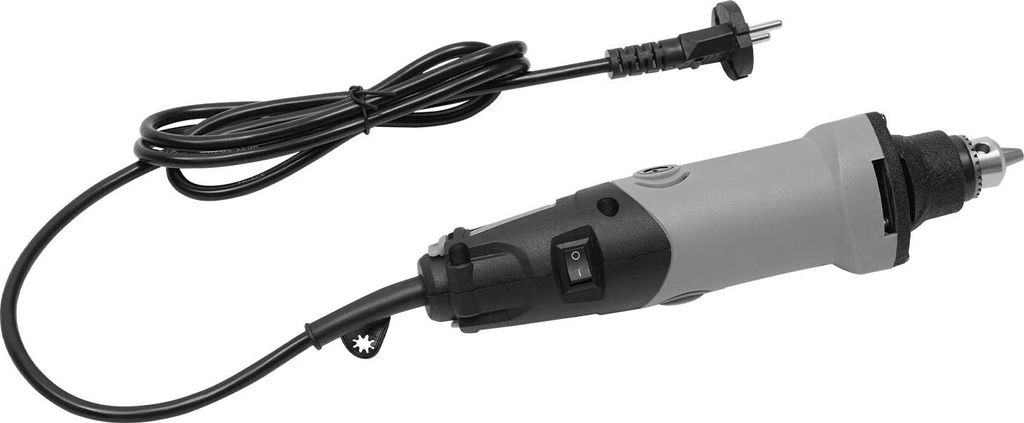 Rotations-Multitool - Mini Bohr-/Schleif-/Graviergerät - 400W - 5000–28000 U/min - Spannzange 0,6–6,5 mm - 220V 50Hz - Kupfermotor - Grau