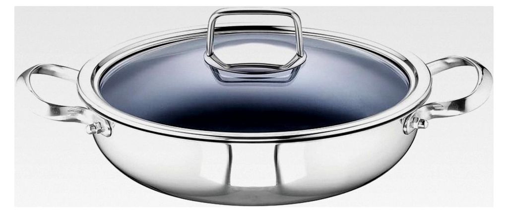 Schmorpfanne Romana, 24 cm, Edelstahl, Silber