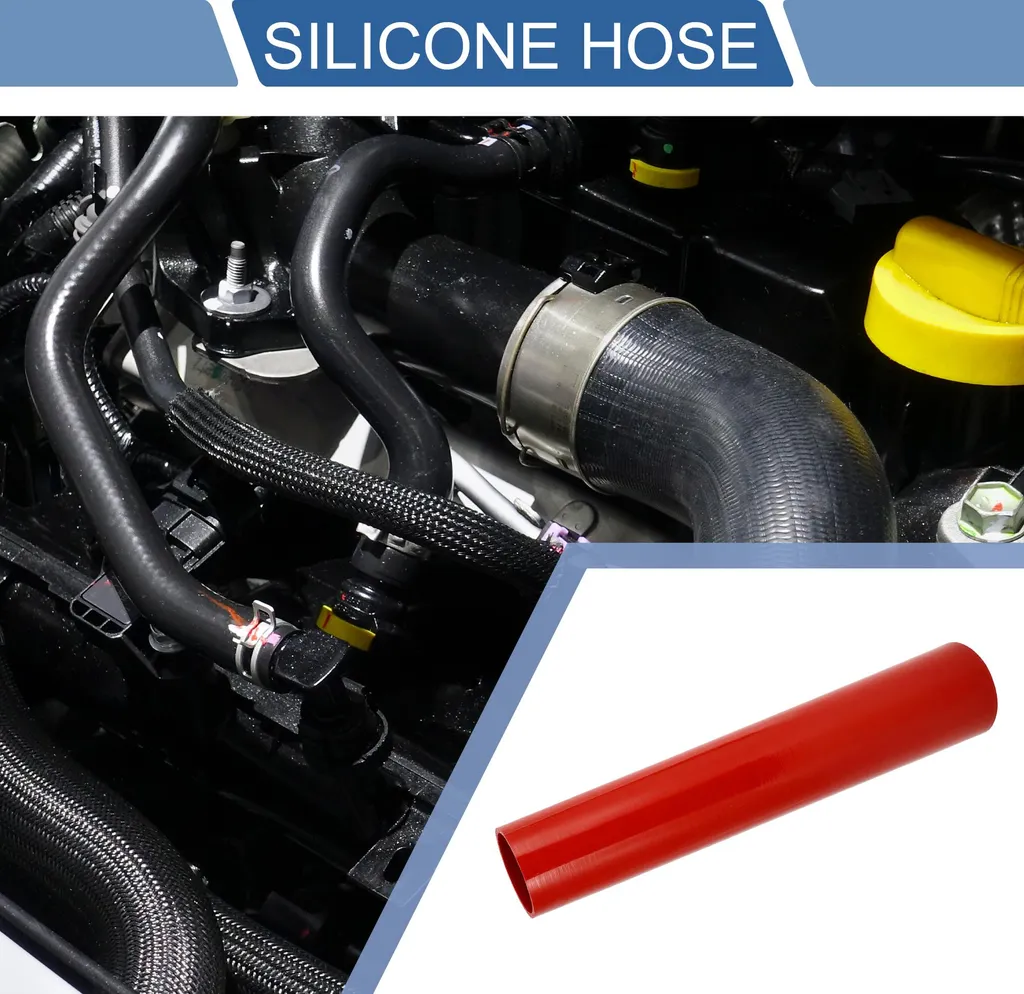 Tuyau de Silicone Rouge 76mm ID et 500mm Longueur pour Circuit de Refroidissement