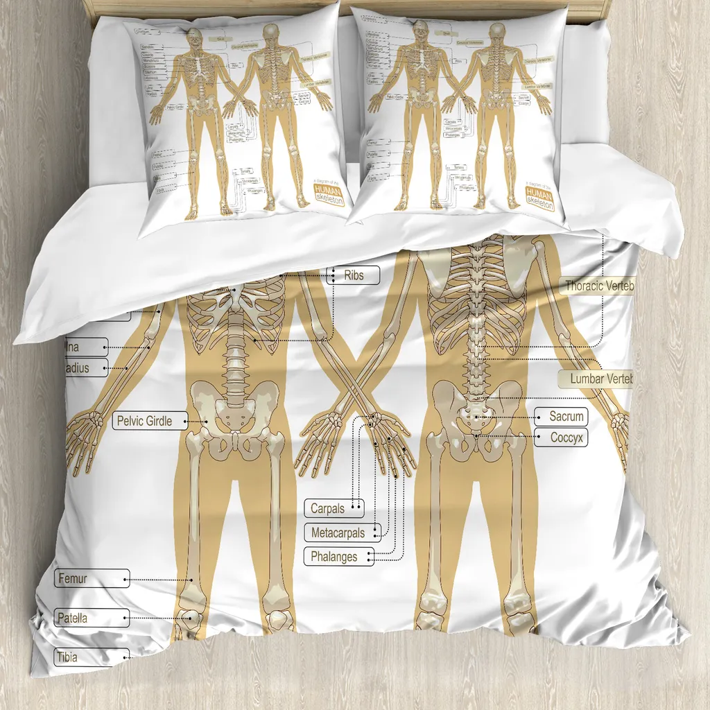 Copripiumino Anatomia Umana ABAKUHAUS 155x220 - Set Letto Antiacaro