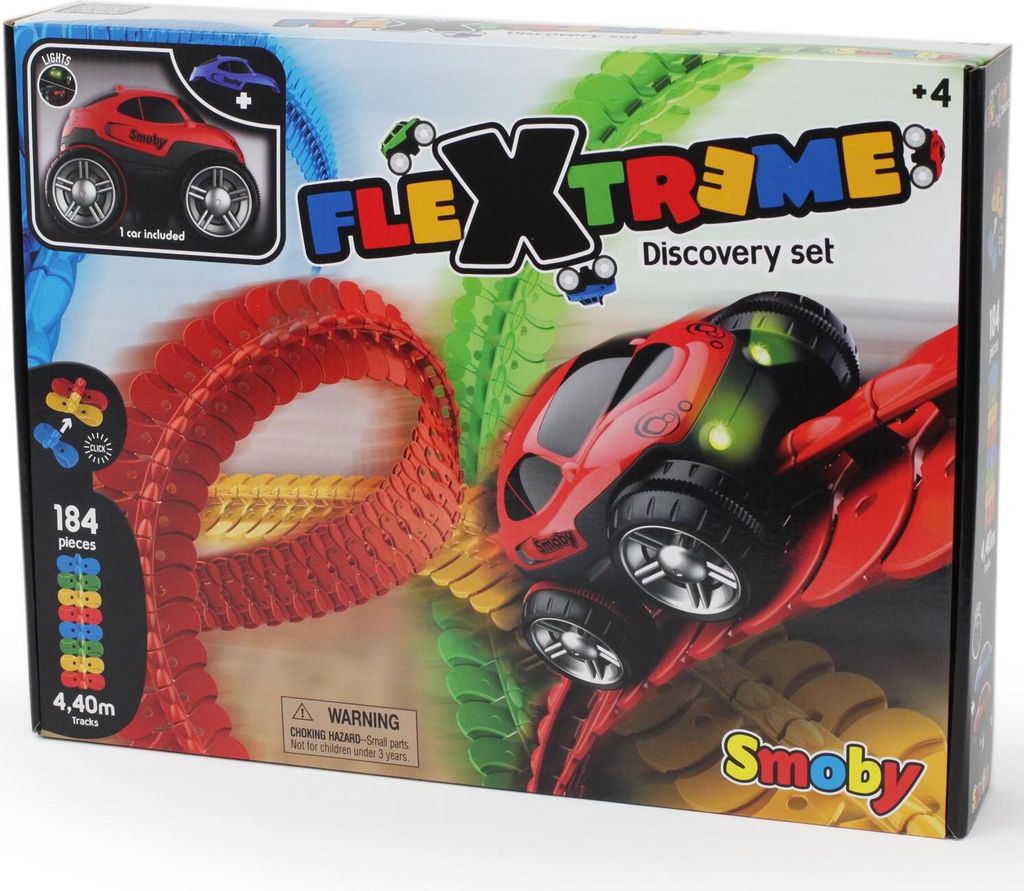 Smoby FleXtreme Starter-Set Autorennbahn - 184 bunte Produktbild 26
