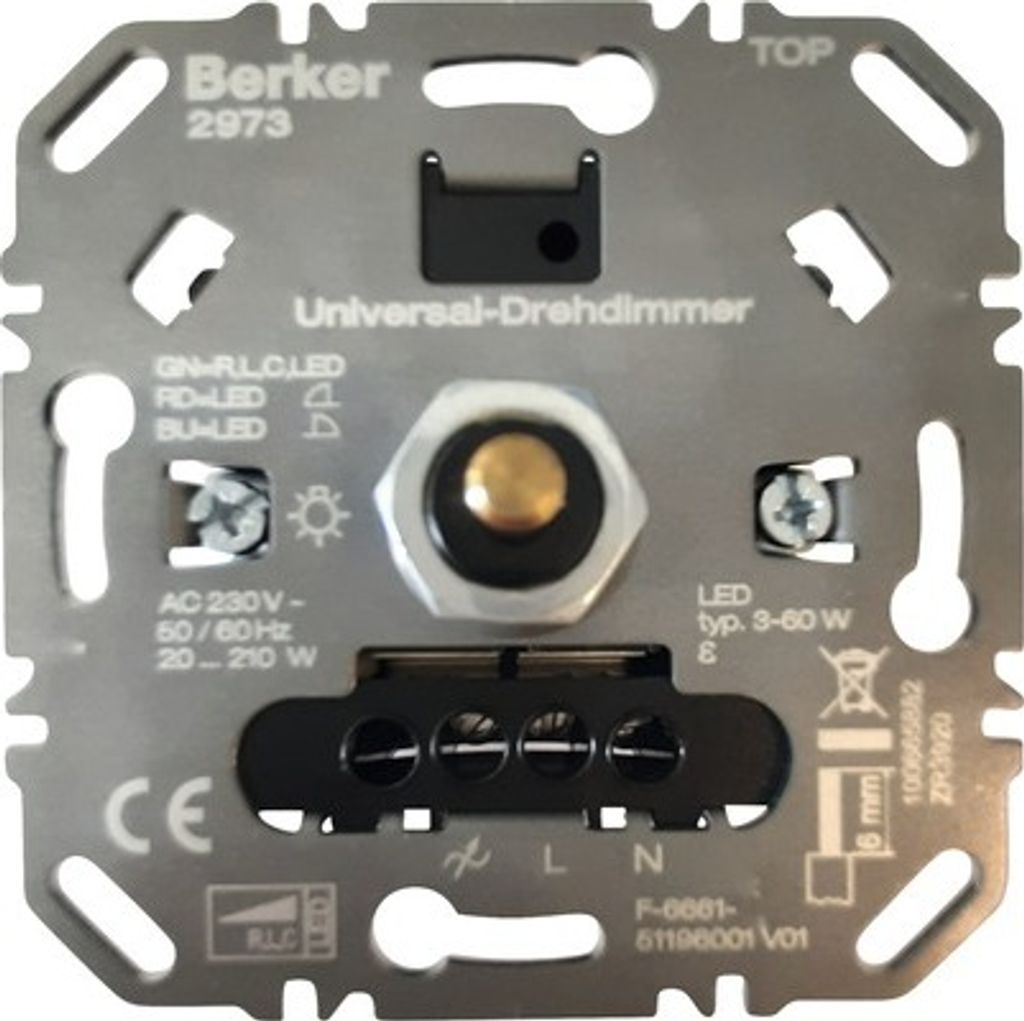 Berker 2973 Uni dimmer rotativo Dimmer LED Immagine del prodotto 