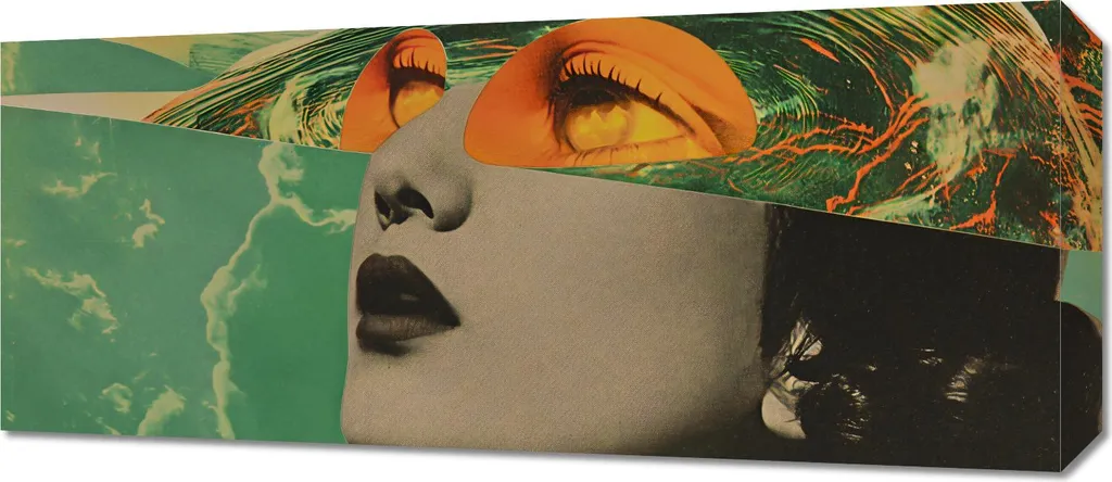 Image 70 x 30 cm Vue des yeux découpés - Décoration murale panoramique
