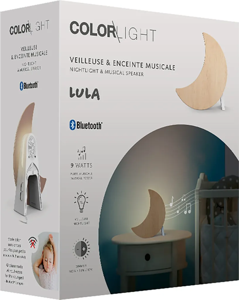 Veilleuse Lune Enceinte Musicale LULA BT pour Sommeil Enfant et Bébé - 4