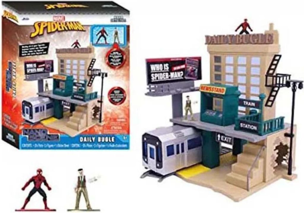 Jada Spiderman Nano-szenario Mit 2 Luxus-nyc Silber Silber One Size
