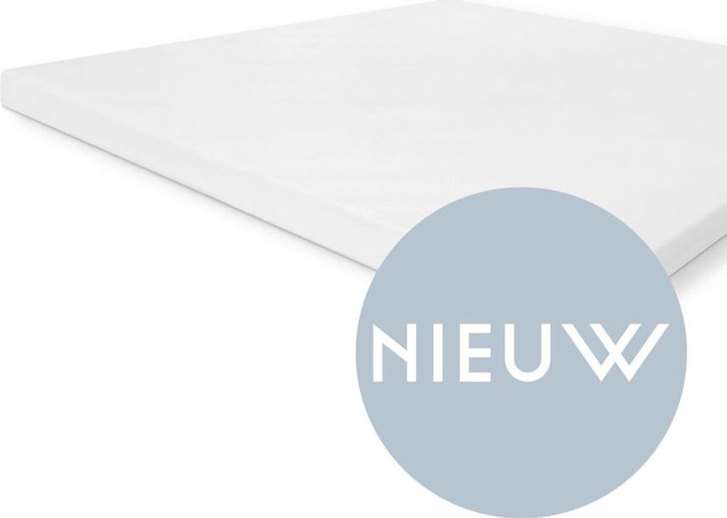 Walra Molton Baumwolle Cover Topper Weiß - 90x220 cm
