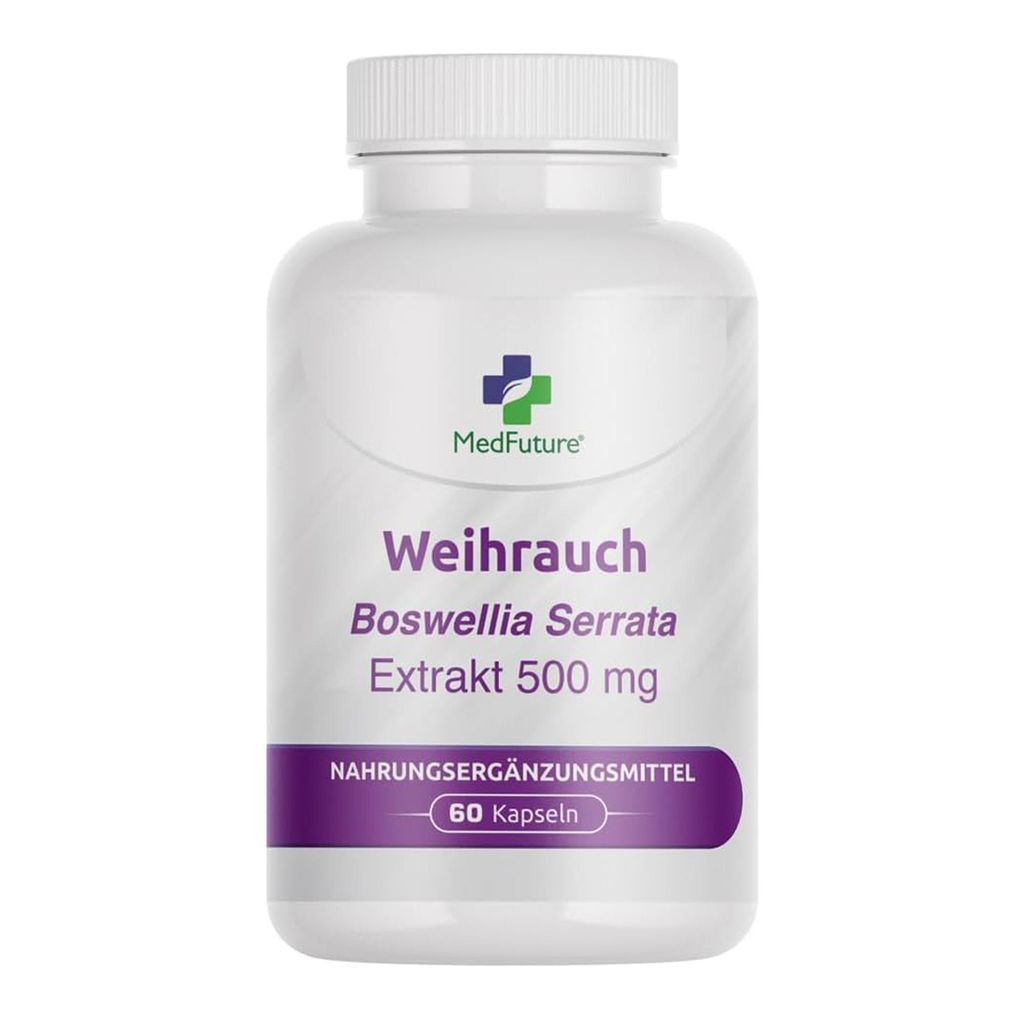 Weihrauch Kapseln - Boswellia Serrata Kapseln Hochdosiert 500 mg - 60% Boswellia Acids - Natürliche Unterstützung für Gelenke und Entzündungen