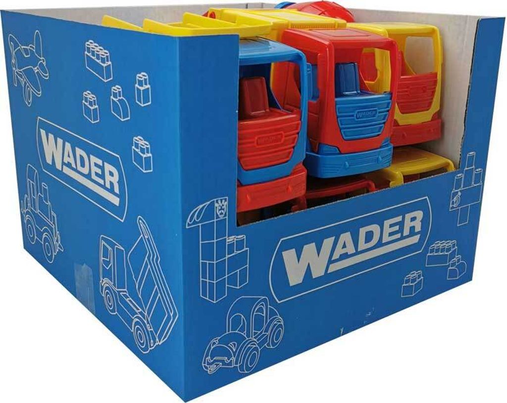 WADER Baufahrzeuge sortiert im Display