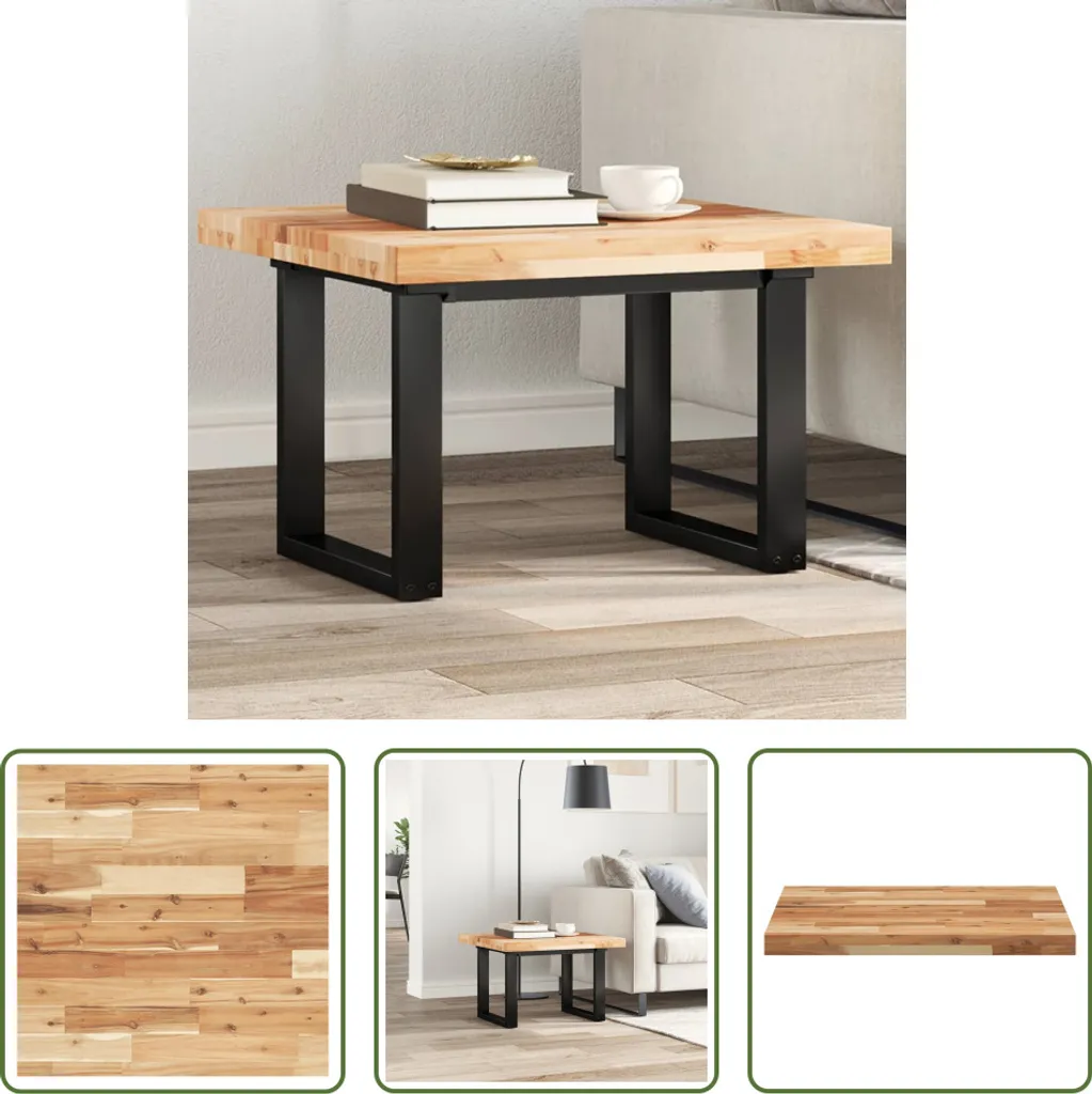 Piano in Acacia Massiccio 60x60x4cm - Top per Tavolo Design Square