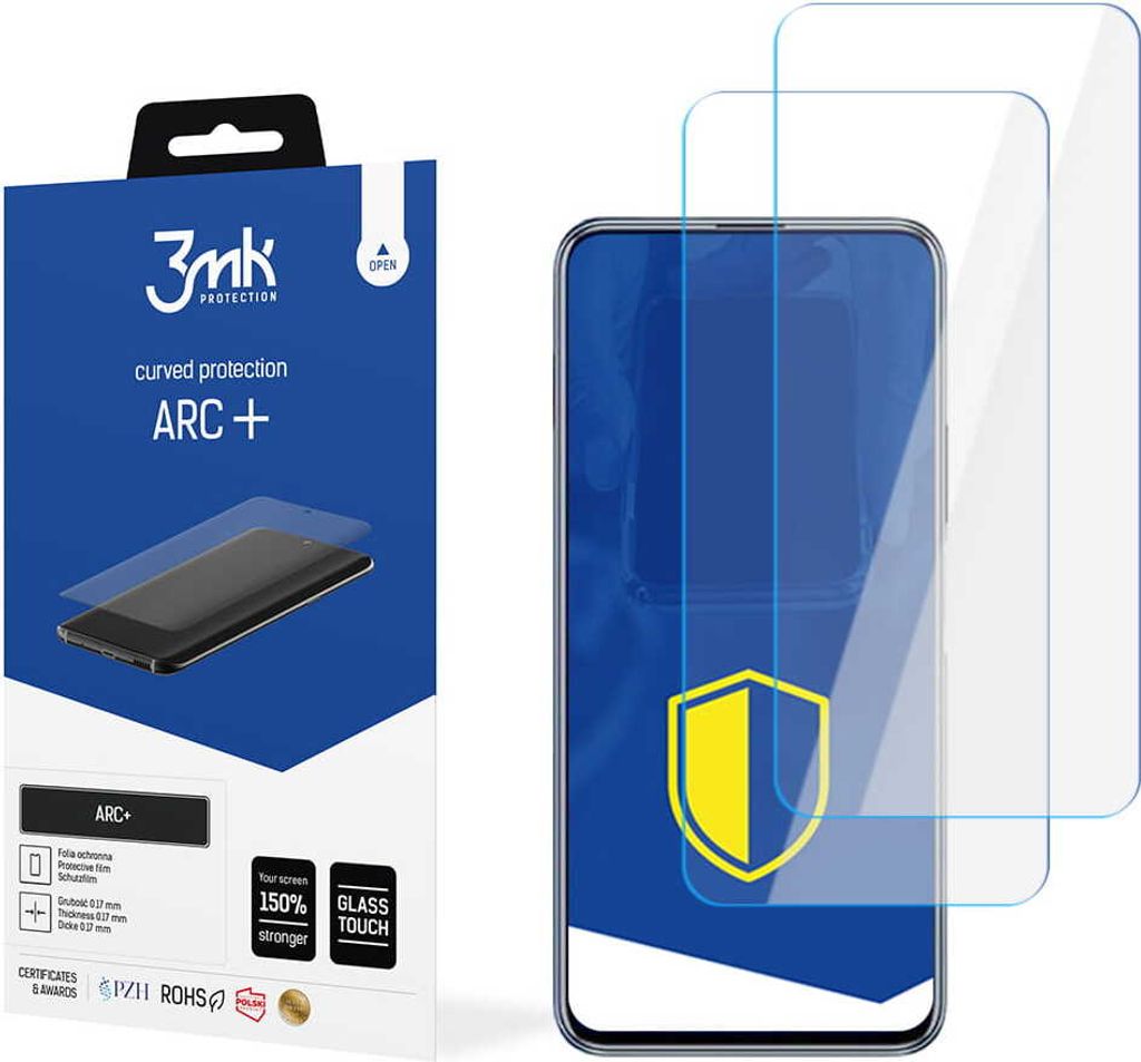3mk Display Schutzfolie ARC+ für Huawei Enjoy 30 0,17mm Self-Heal (2 Stück)