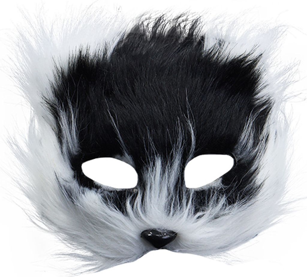 Halloween Tiergesichtskissen Plüsch Fuchs Halbgesichtskissen Cosplay Party Requisiten Karneval Maskerade Kostüm Zubehör