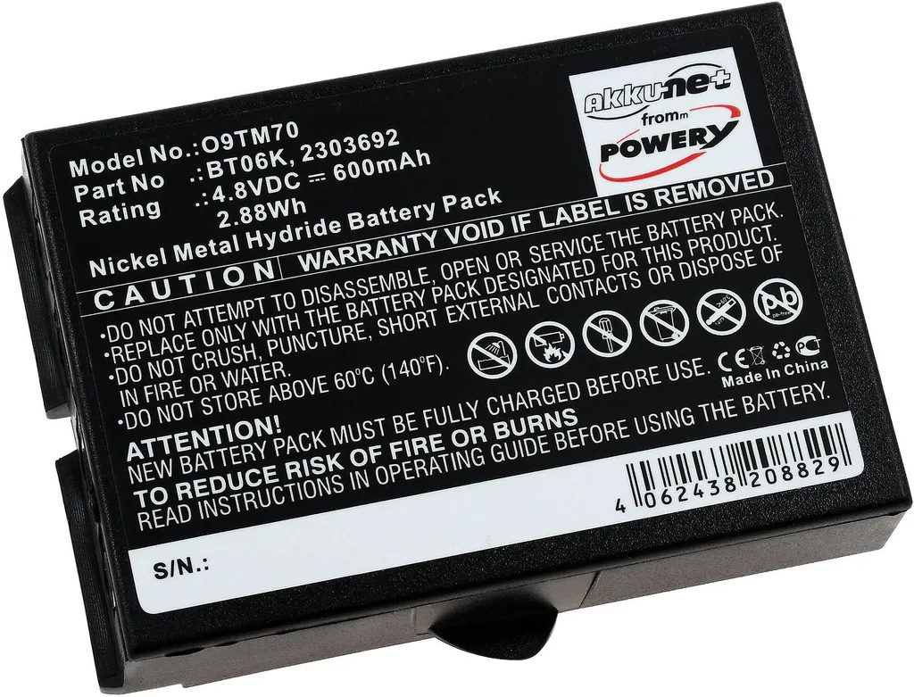 Batterie de secours pour télécommande Ikusi T70 1 ATEX levage et grue
