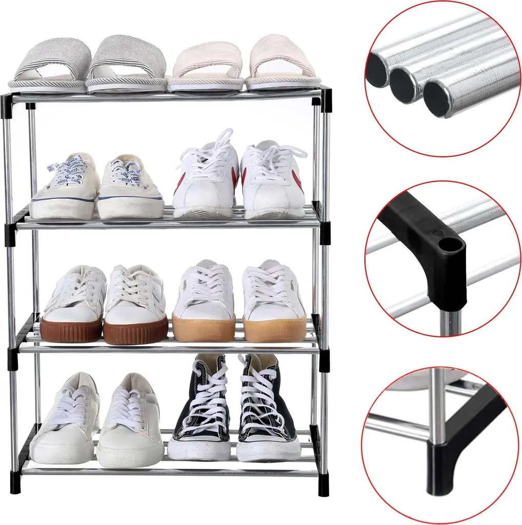 Étagère à chaussures anti-encombrement solution empilable petit espace