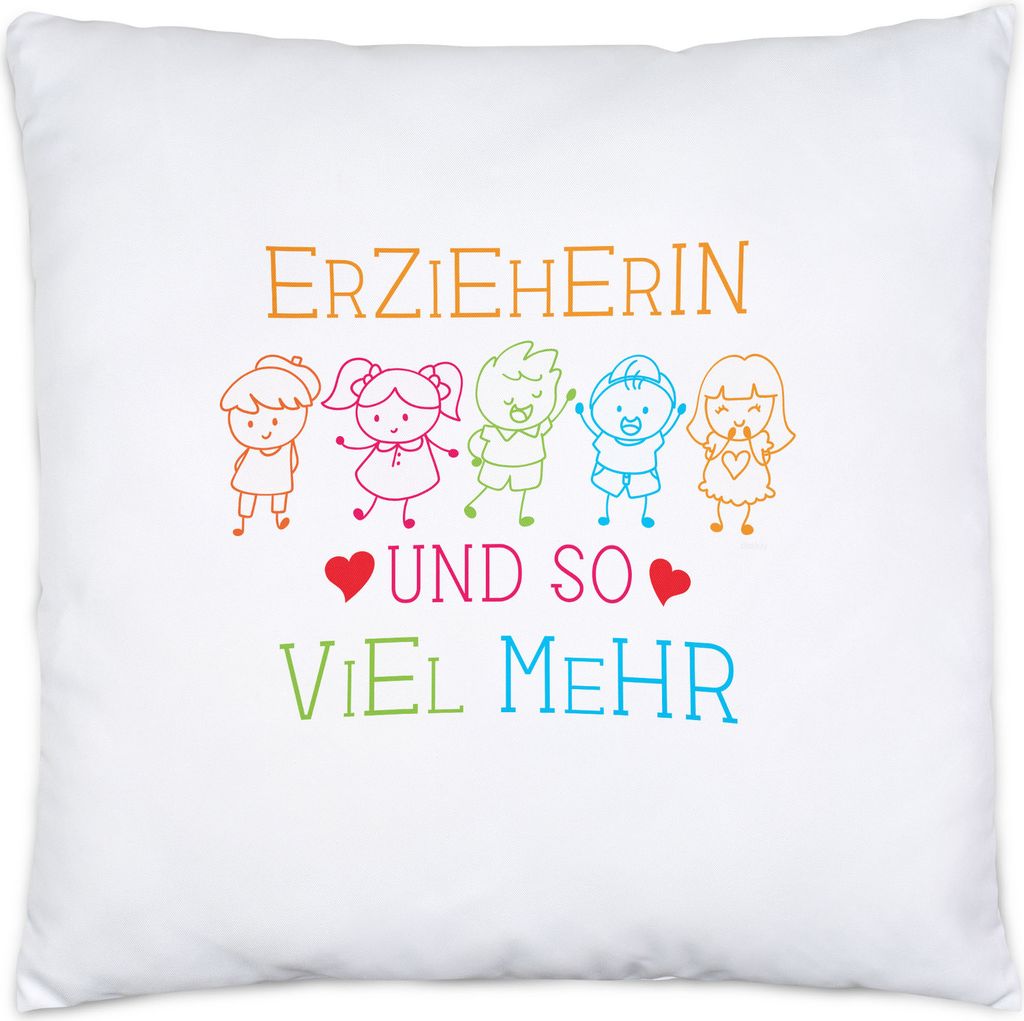 Erzieherin Und So Viel Mehr Kissen Inkl. Füllung Geschenk Erzieherin Tagesmutter Kindergarten Abschiedsgeschenk