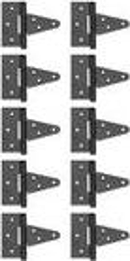 Alberts 864095 Kistenband, mit losem Stift, schwarzer Tauchlack, Band: 102 mm, Scharnier: 90 mm, 10er Set