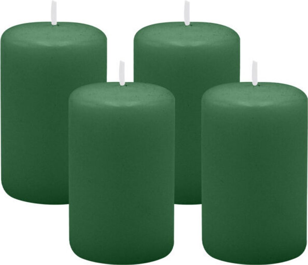 4er Set Adventskranzkerzen Fairway Grün Ø 50 x 80 mm