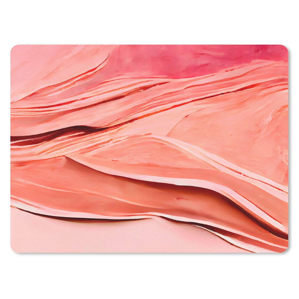 MuchoWow Mauspad Mousepad Abstrakt - Rosa - Pastell - Formen 40x30 cm - Mousepads - Maus Mat - Pad - Mausunterlage - Anti Rutsch