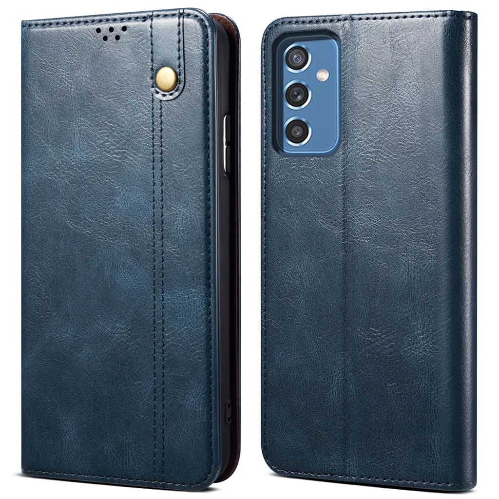 Custodia Flip Blu Samsung Galaxy A13 5G - Pelle Soft Touch e Stand