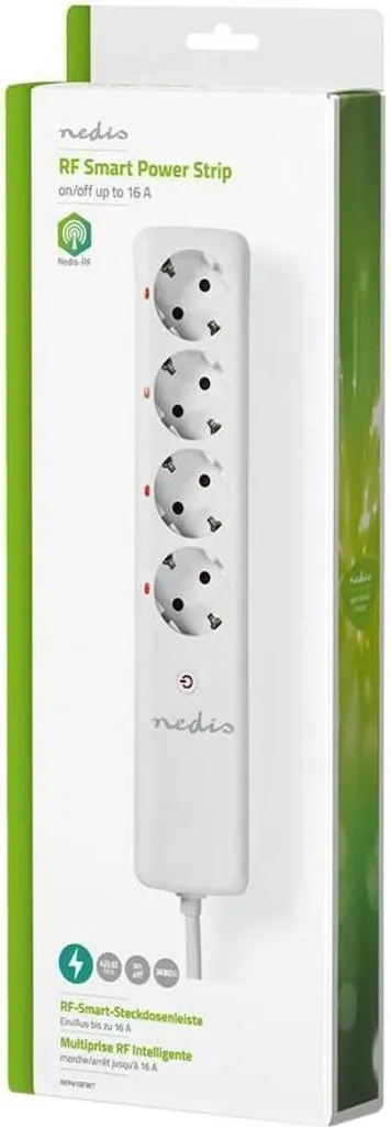Multiprise RF 4 prises télécommandables - Puissance 3680W Sécurisée