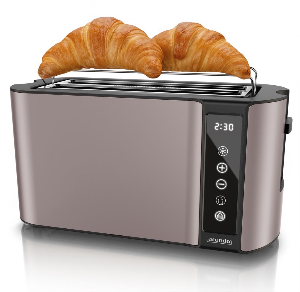 Arendo Toaster 4 Scheiben Edelstahl Langschliz, Produktbild 