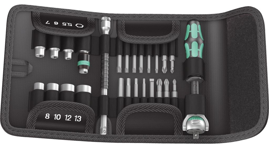 Schroevendraaierset + Doppen Kraftform Compact 1/4' Zyklop Productafbeelding 