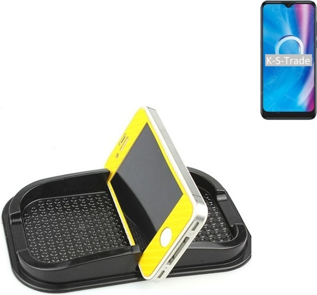 K-S-Trade Auto Anti Rutsch Matte Smartphone-Halter kompatibel mit Alcatel 1S (2020) Haft Pad Armaturenbrett Handy-Halterung Silikon