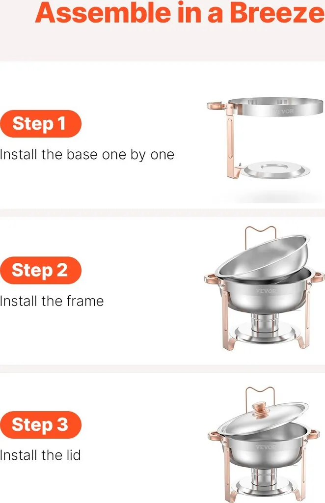 Offerta Set 4 Scaldavivande Oro Rosa 4,7L - Acciaio Inox Prezzo Outlet - 5