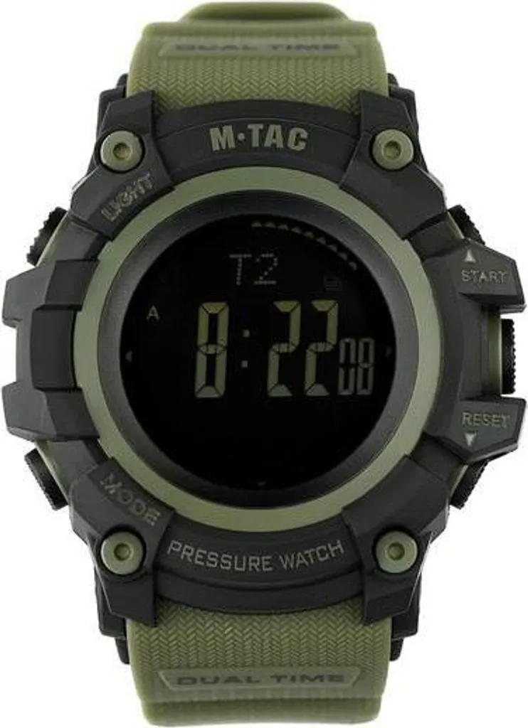 Montre tactique M-Tac Adventure Noir et Olive pour randonnée survie