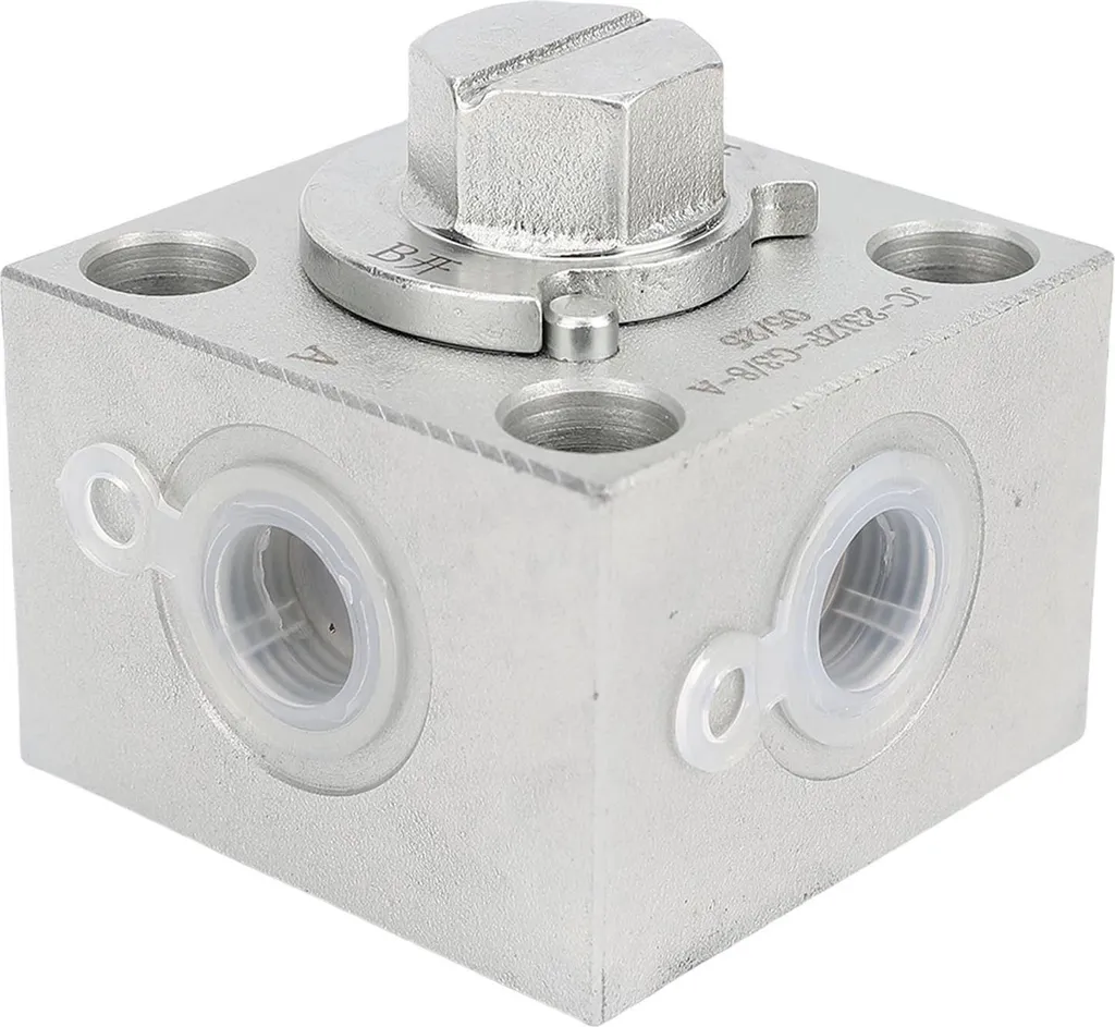 Vanne 3 voies pour circuit mini-pelle, commande papillon de précision