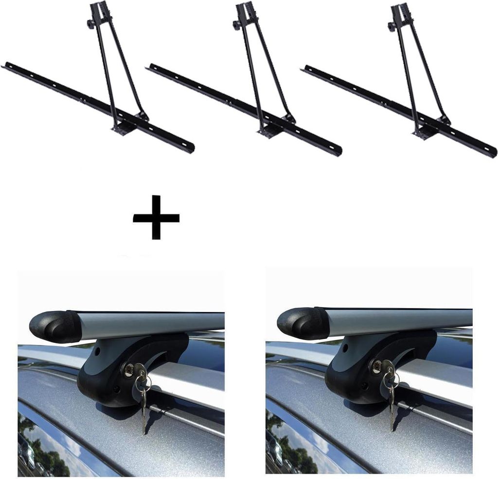 3x Fahrradträger ORION + Relingträger VDP XL 135 kompatibel mit für Citroen Berlingo ab 96