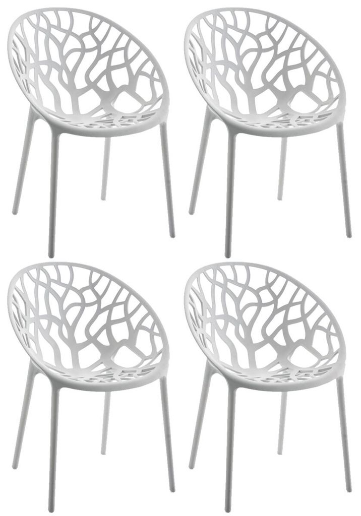 CLP 4er Set Gartenstuhl Hope, Modernes Design, Wetterfest, Produktbild 