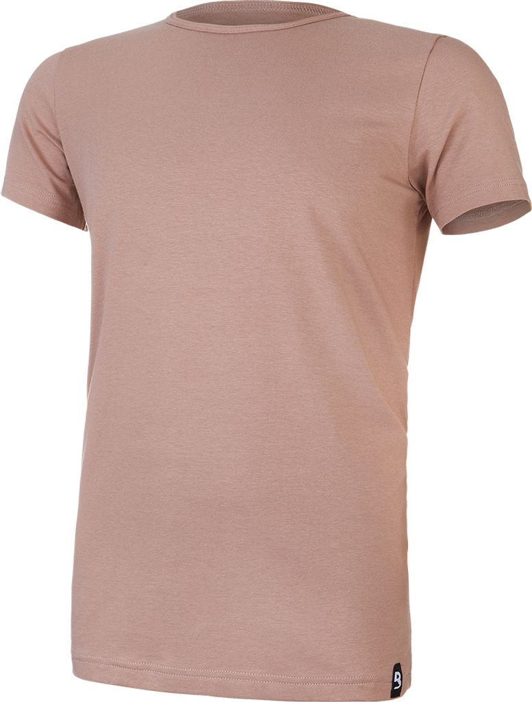 Herren T-Shirt kurzer Ärmel dünn U Ausschnitt Outlast - Nuss, M