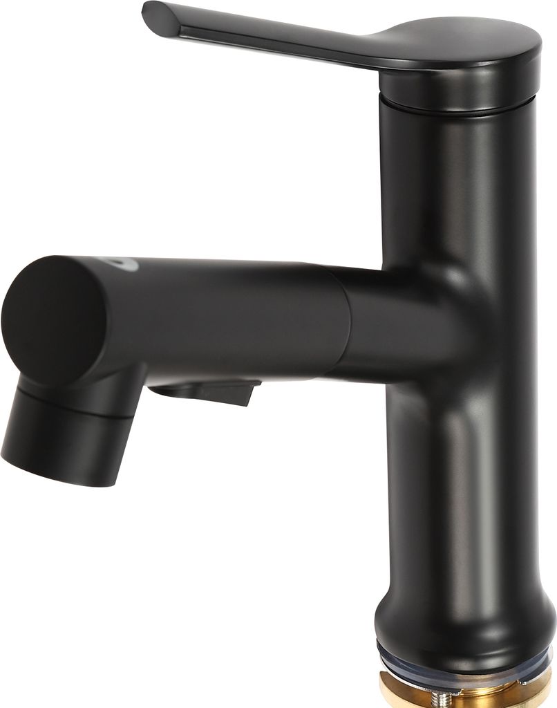 Wasserhahn Bad Küchenarmatur 360° ausziehbar Dusche Badarmaturen Waschbecken Spültischarmatur mit 3 Brausen für das Bad, Küche Schwarz