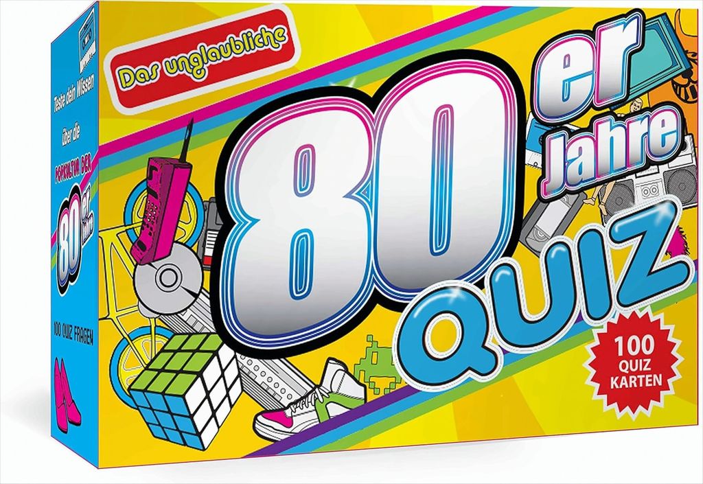 80er Jahre Quiz mit 100 Quizkarten Produktbild 
