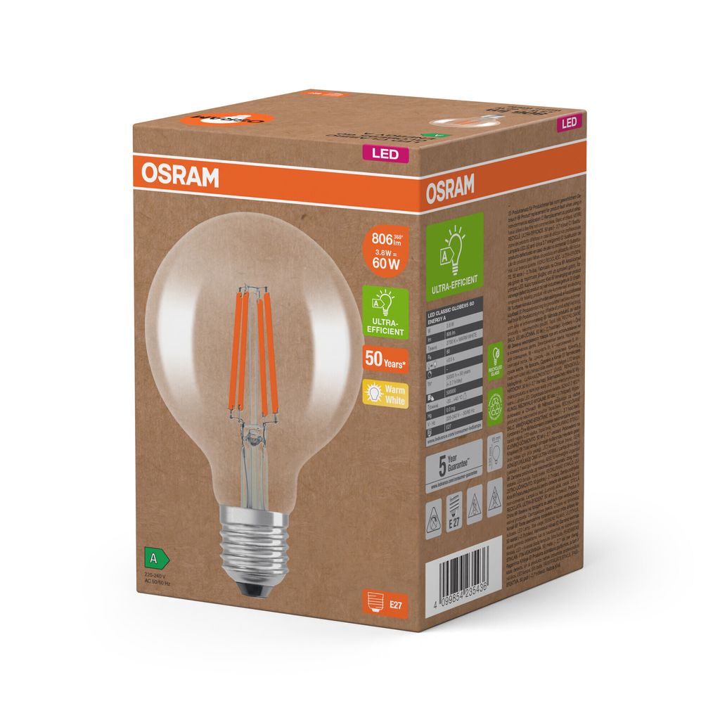 LED žárovka OSRAM LED Classic s vláknem ve tvaru klasické Obrázek produktu 2