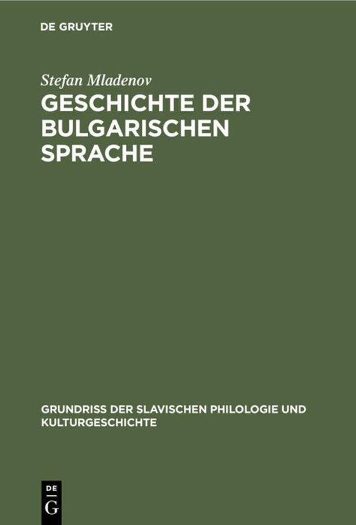 Geschichte der bulgarischen Sprache
