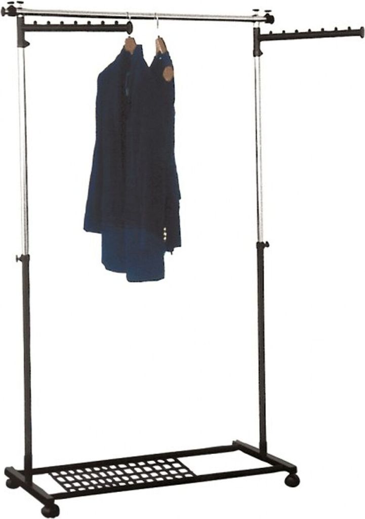 Luxus Garderobenständer Kleiderstange Kleiderwagen ausziehbar Garderobe Metall