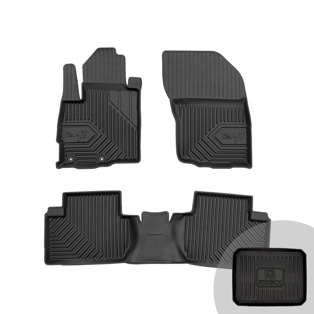 FROGUM No.77 Gummimatten Ganzjahresset von Auto Fußmatten Autofussmatten für Mitsubishi Outlander II 2006-2012