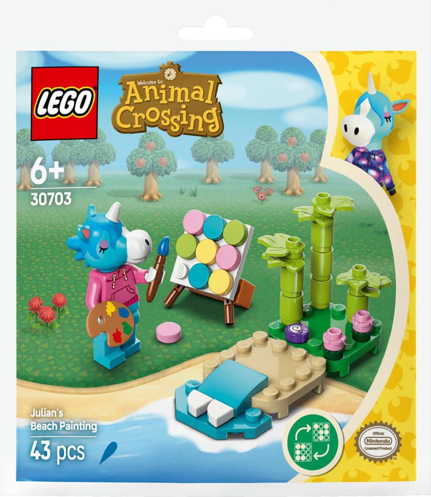 LEGO Animal Crossing Giuliano Pittura sulla Spiaggia 30703 Immagine del prodotto 
