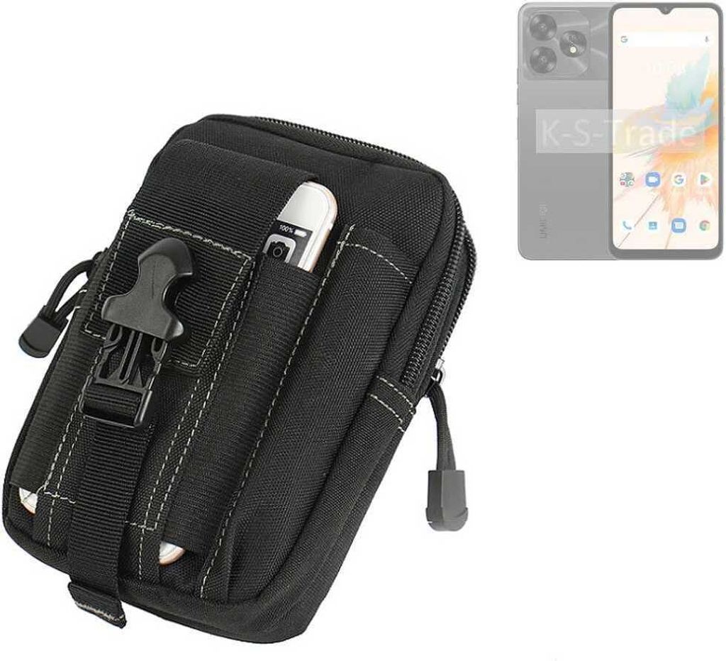 K-S-Trade Gürtel Tasche kompatibel mit UMIDIGI G9 5G Gürteltasche Holster Schutz Hülle Handy Hülle Smartphone outdoor Handy-Hülle schwarz